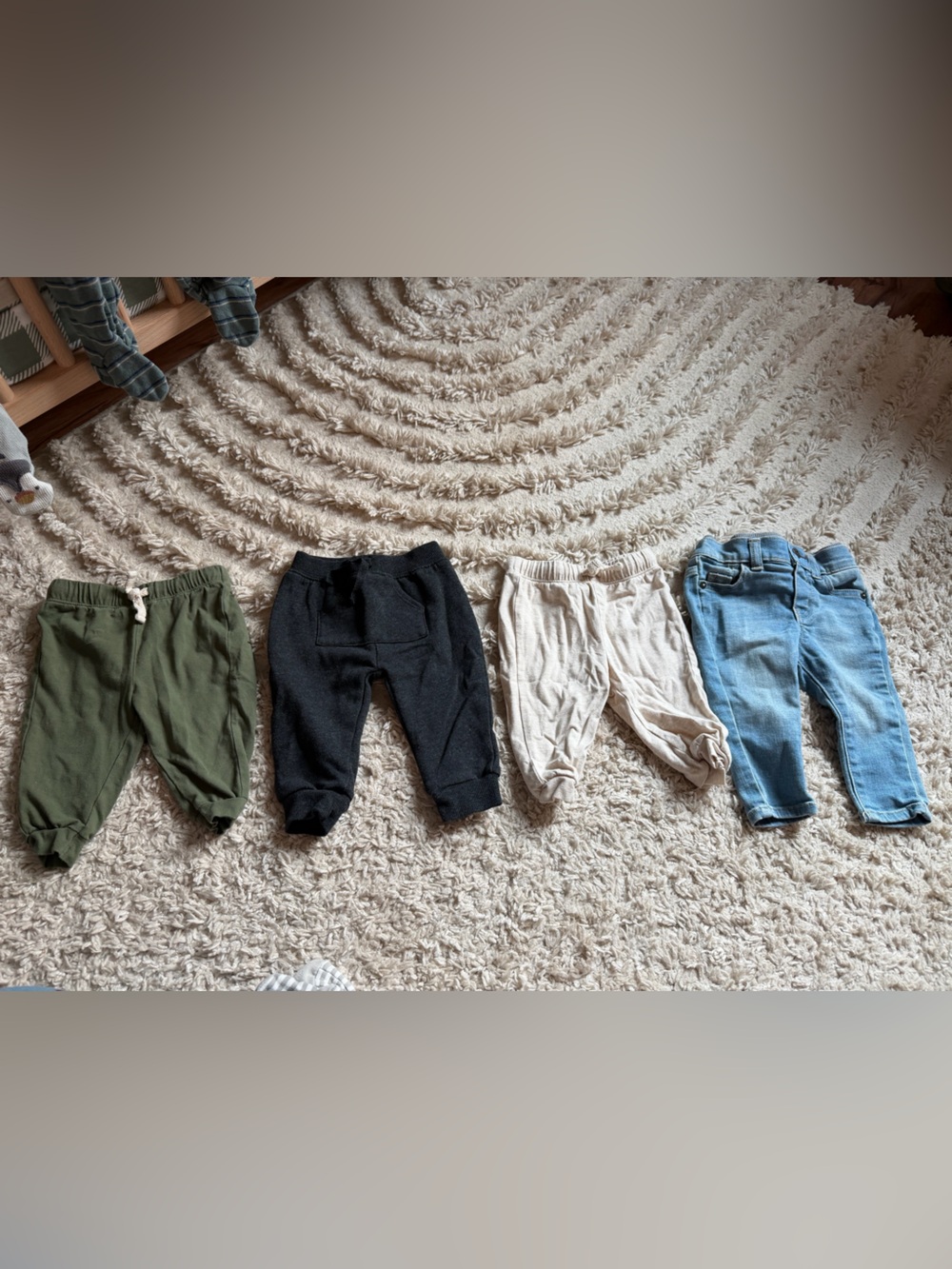 Old Navy Kids Jogger & Denim Pants Bundle - Olive, Black, Cream, Blue